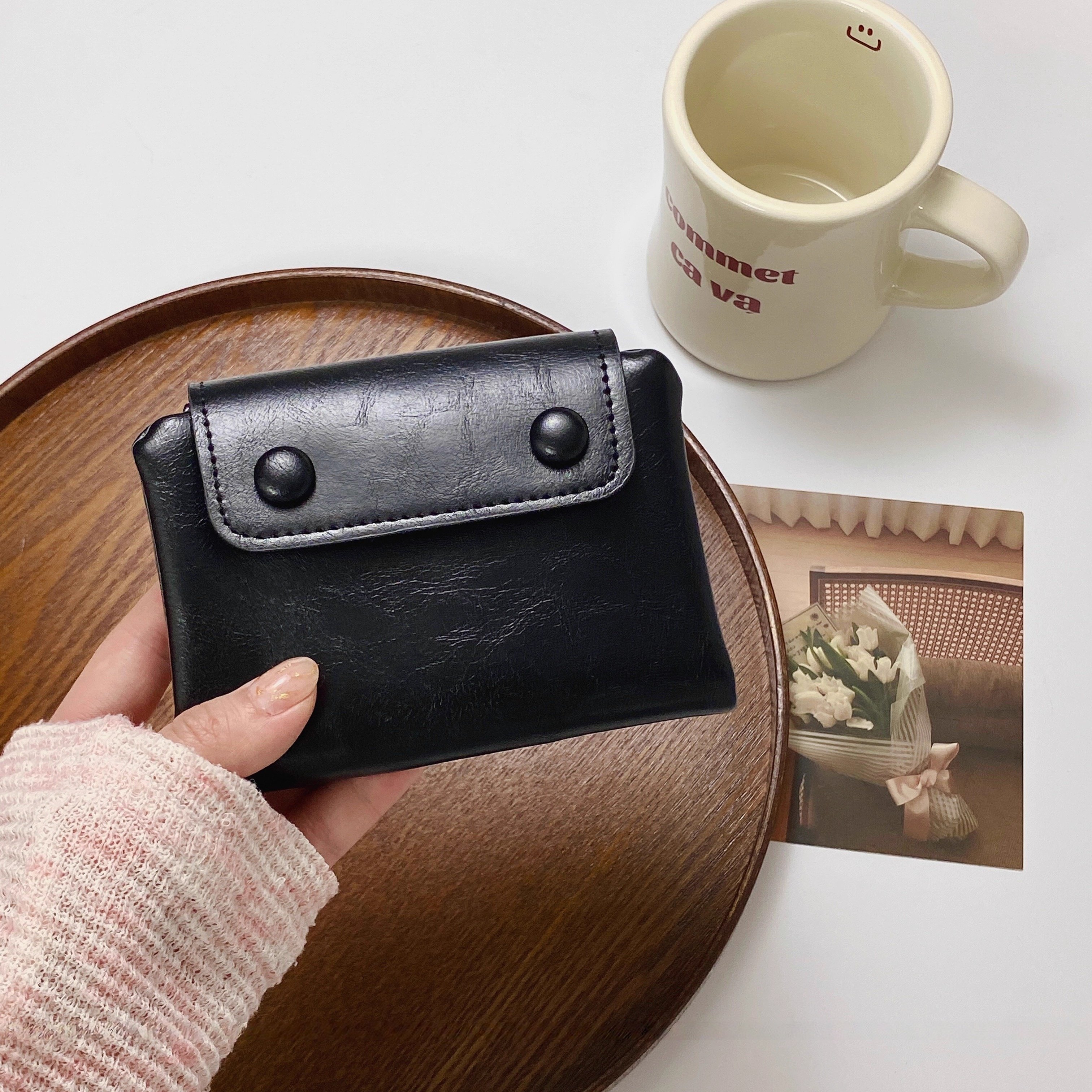 复古软皮翻盖小钱包卡包学生多功能零钱包女士钱夹大容量韩系ins~,箱包皮具/热销女包/男包,钱包,淘宝优惠券,粉丝福利购,淘宝优惠卷