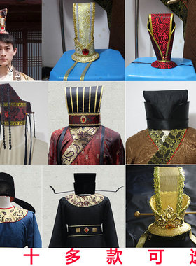 古装帽子头冠小冠宣旨官皇帝汉服汉朝大臣服男演出帝王帽冕乌纱帽