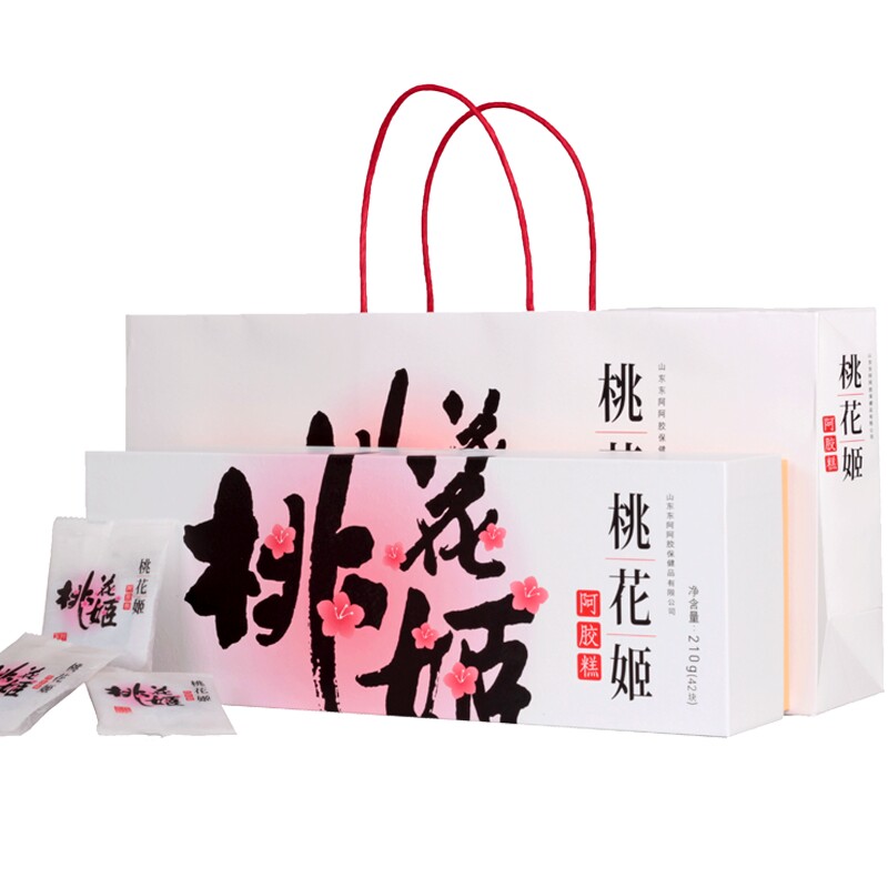 正品东阿阿胶桃花姬阿胶糕产地直发300g桃花姬60片*5g