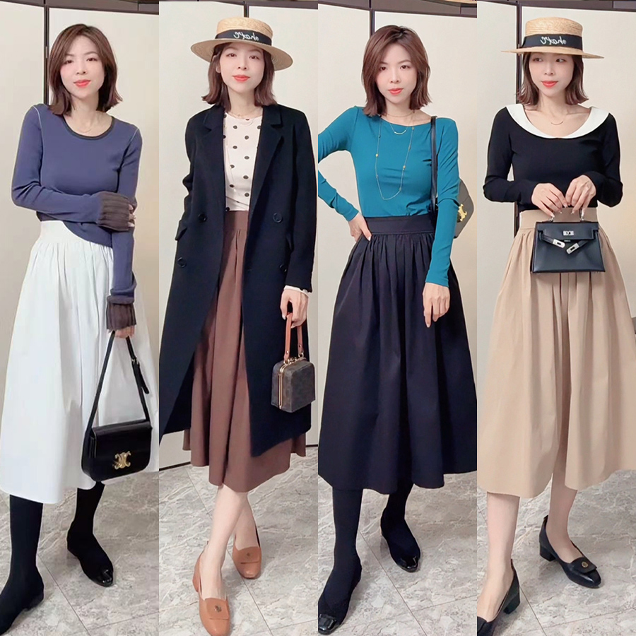 高腰裙大摆裙长裙气质