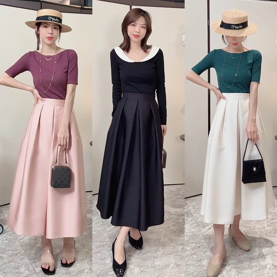 【甜蜜恋人】小个子定制高腰粉色显瘦半身裙气质显高A字裙 250221