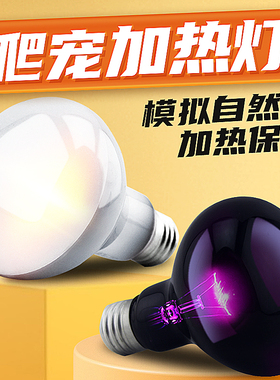 爬虫夜灯 爬宠UVA加热灯陆龟蜥蜴箱守宫变色龙月光灯保温灯陶瓷灯