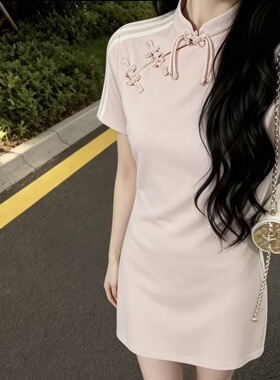 三折专区丨大牌撤柜甄选丨Jennie同款女子休闲舒适透气短袖连衣裙