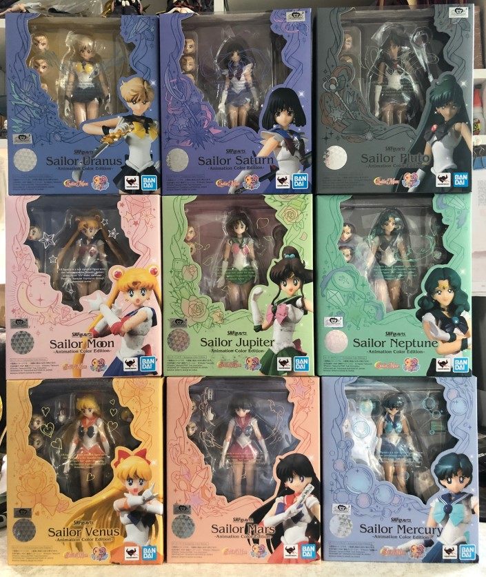 现货万代shf美少女战士水兵月野兔金火水木星天王海王冥王土萌萤