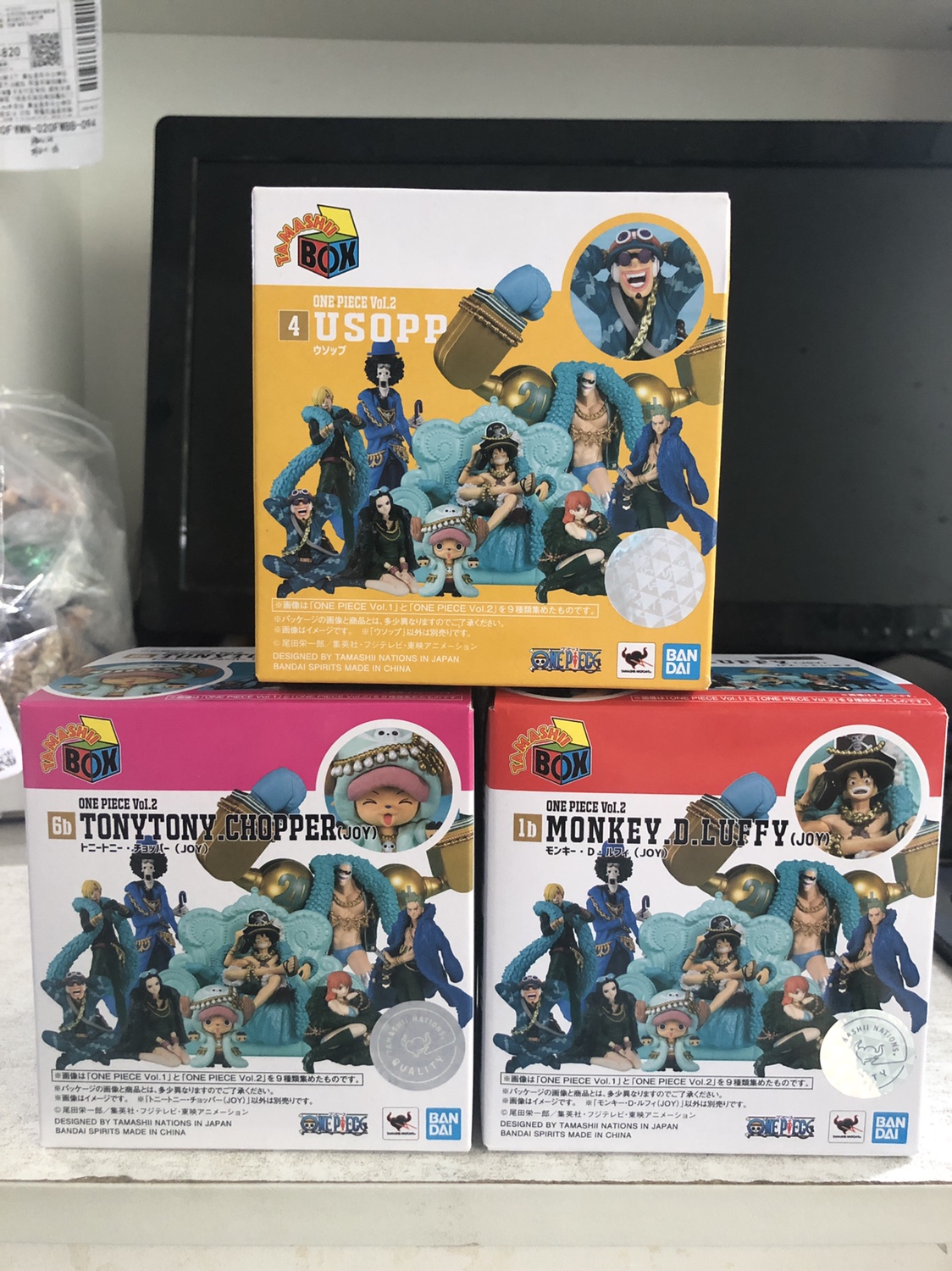 现货 万代TAMASHII BOX 海贼航海王 盒蛋 VOL 2  路飞乌索普乔巴
