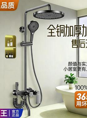 加厚全铜淋浴花洒套装增压大出水淋雨喷头洗澡家用浴室卫浴水龙头