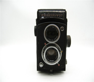 珠江120双反照相机复古老相机收藏装 饰影视道具摆件 修装