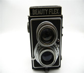 beautyflex双反120照相机金属机械复古老相机影视道具怀旧古董