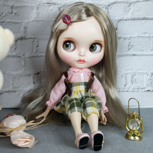 ICY 小布娃娃sunny改娃成品19关节体娃娃30厘米睡眼银色 DBS