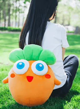 保卫萝卜公仔玩儿童睡觉抱枕可爱卡通游戏周边偶胡萝卜毛绒玩具