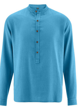 汉麻时代出德国男士棉麻套头衬衫梭织薄面料宽松休闲天然汉麻防晒