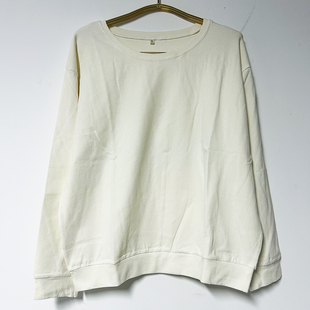 度物思仁女麻棉针织长袖T恤宽松休闲天然汉麻抑菌透气有机棉亲肤