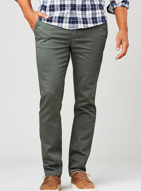 汉麻时代春秋男款修身休闲裤 天然环保高档有机棉日常工装裤微弹