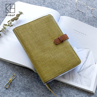 kinbor手帐本保护套PVC透明a5磨砂书衣A6手账封套周计划防尘文具
