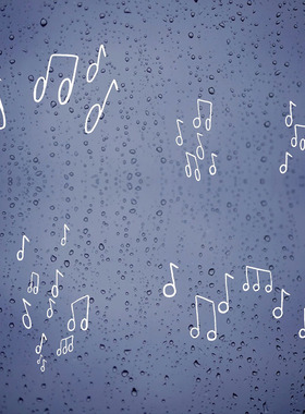 视频素材手绘线条音乐音符节奏律动贴图动画透明MG196