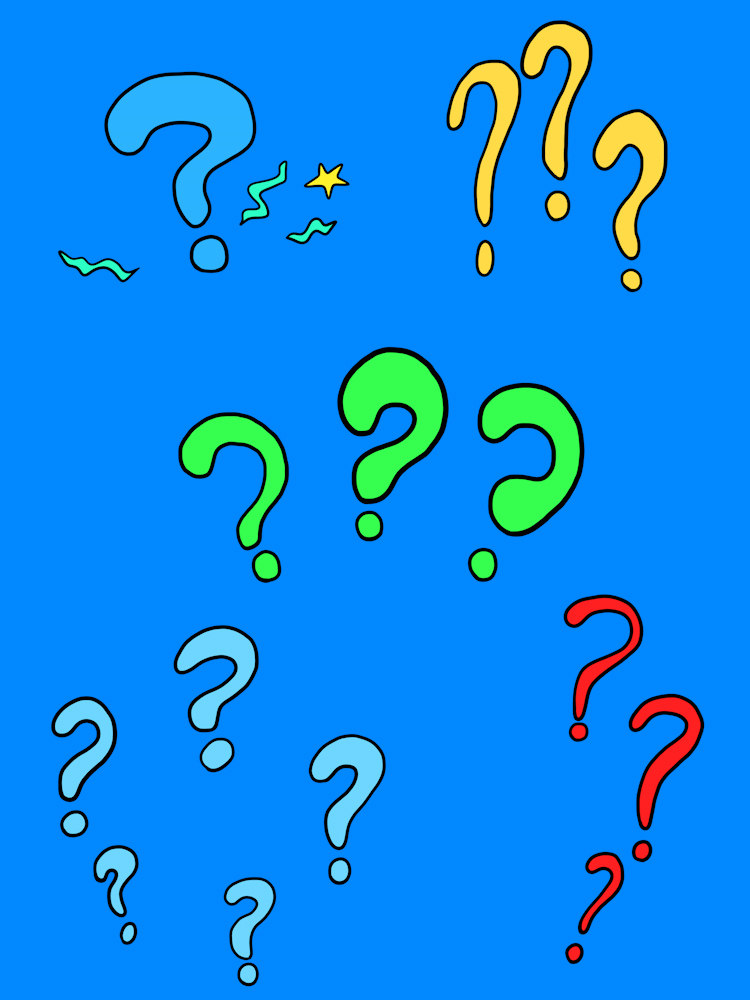 mov动画 卡通彩色问号疑问迷惑综艺效果后期包装素材mg039