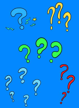 MOV动画 卡通彩色问号疑问迷惑综艺效果后期包装素材MG039