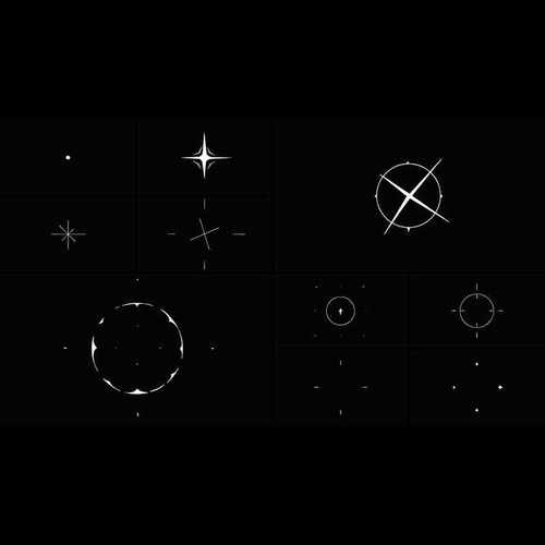 视频素材几何流体十字星火花图形动画后期剪辑MG112