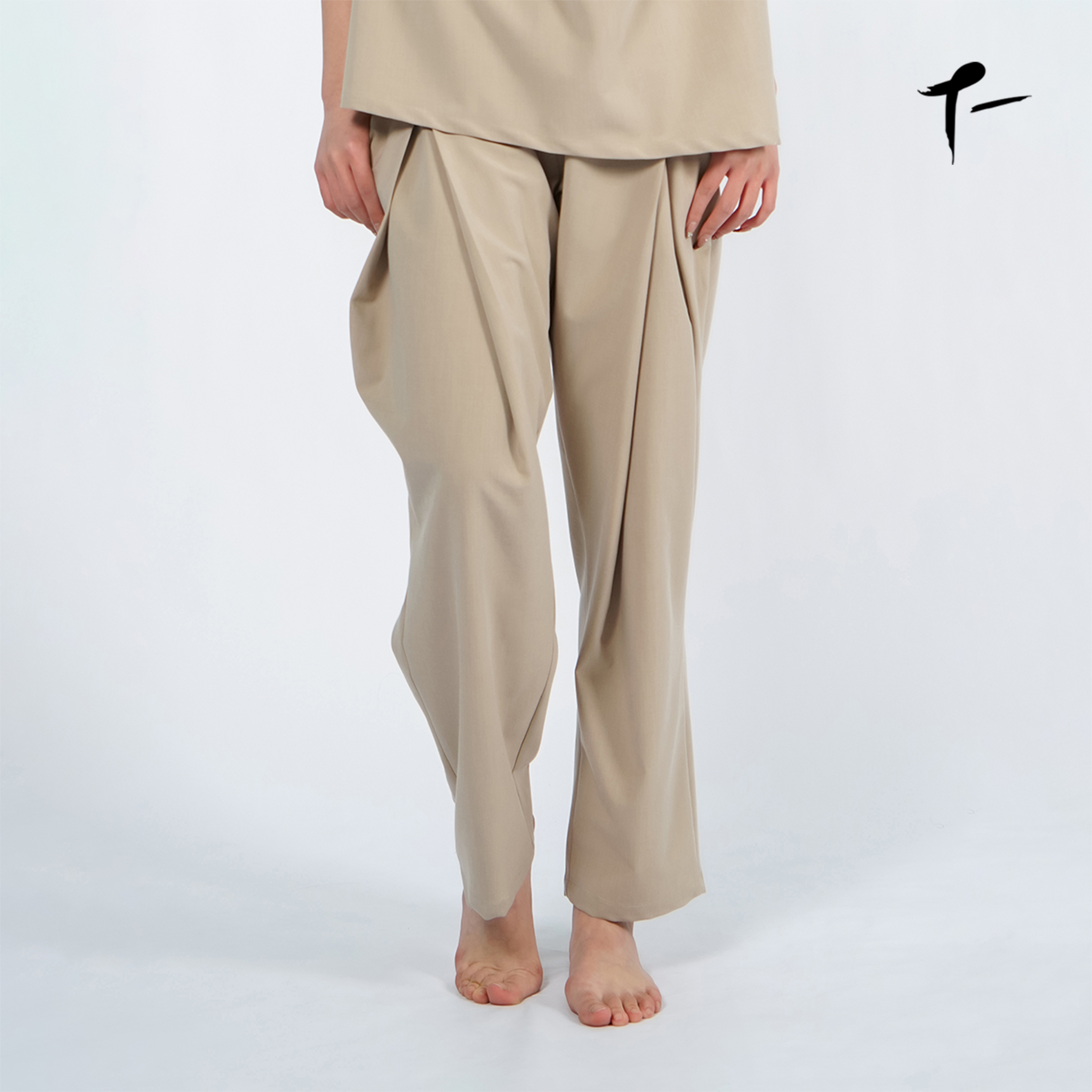 涂一TF0111现代舞蹈练功裤表演裤男女款宽松显瘦阔腿直筒百搭长裤