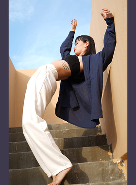 涂一丨NE1001款现代舞蹈练功裤直筒宽松舞蹈裤收脚裤男女同款长裤