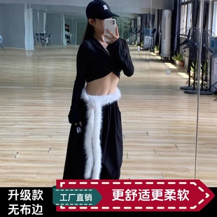 毛毛腰带Y2k亚文化秋冬复古百搭毛绒腰链皮草腰封辣妹性感腰饰