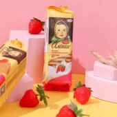 爱莲巧饼干进口大头娃娃酥脆草莓牛奶味巧克力味儿童早餐小饼干