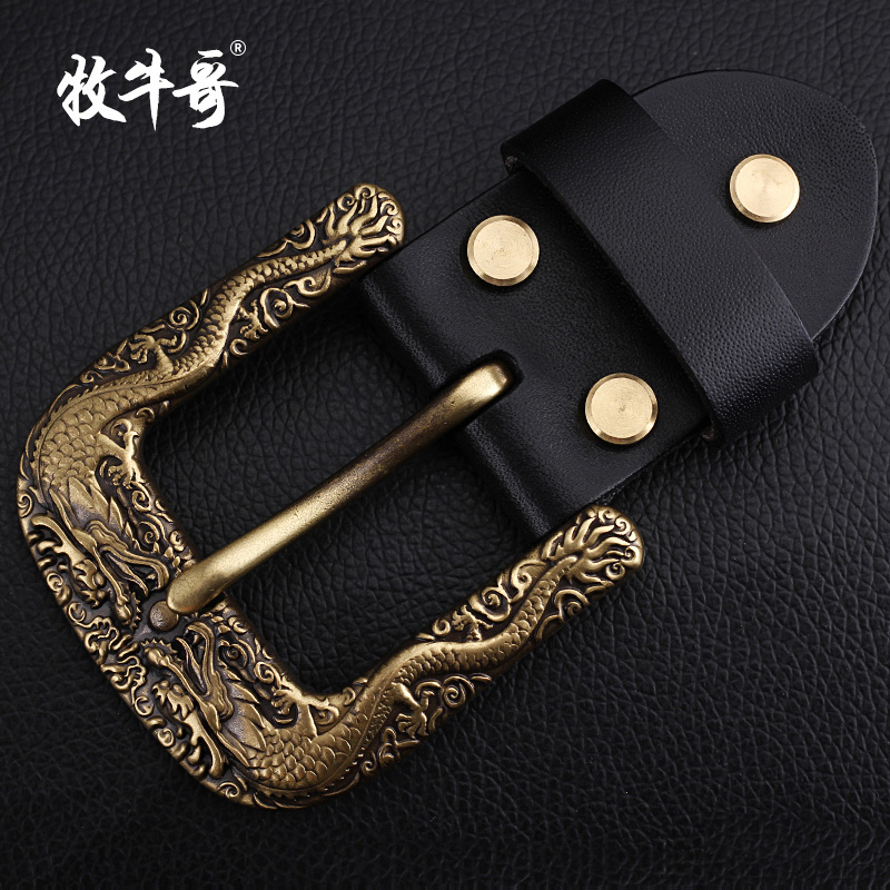 黄铜扣头男士纯铜腰带扣裤带头