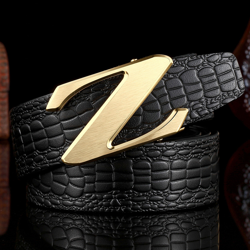 商务风年轻人男士皮带不锈钢