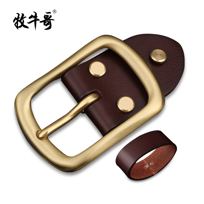 纯铜皮带扣头 针扣卡子扣头日字扣 黄铜腰带扣裤带头皮带扣子38cm