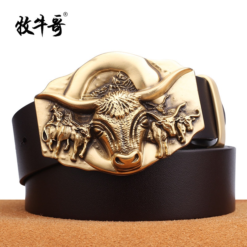 头层牛皮铜扣复古男士真皮皮带 个性韩版青年牛仔手工腰带裤带潮在类目 服饰配件/皮带/帽子/围巾, 腰带/皮带/腰链中 - 来自Buy2taobao.com提供专业的淘宝代购服务