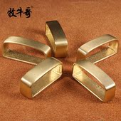 纯铜皮带环全铜皮带圈3.8cm 3.5 3.0黄铜带环介子植鞣革皮带配件