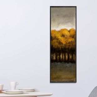 四季树林4款供选布画芯精美高清印制油画客厅餐厅竖款装饰组画