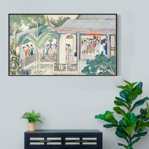 高清微喷纯棉油画布橙湖精品定制