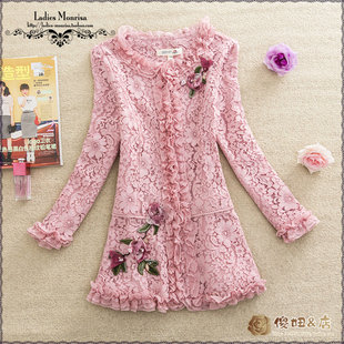 Осенний милый корсет, кружевная куртка, лонгслив, в западном стиле