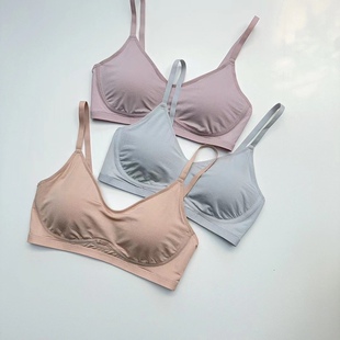 真丝鸡心镂空针织聚拢高弹无钢圈薄款透气女内衣桑蚕丝文胸