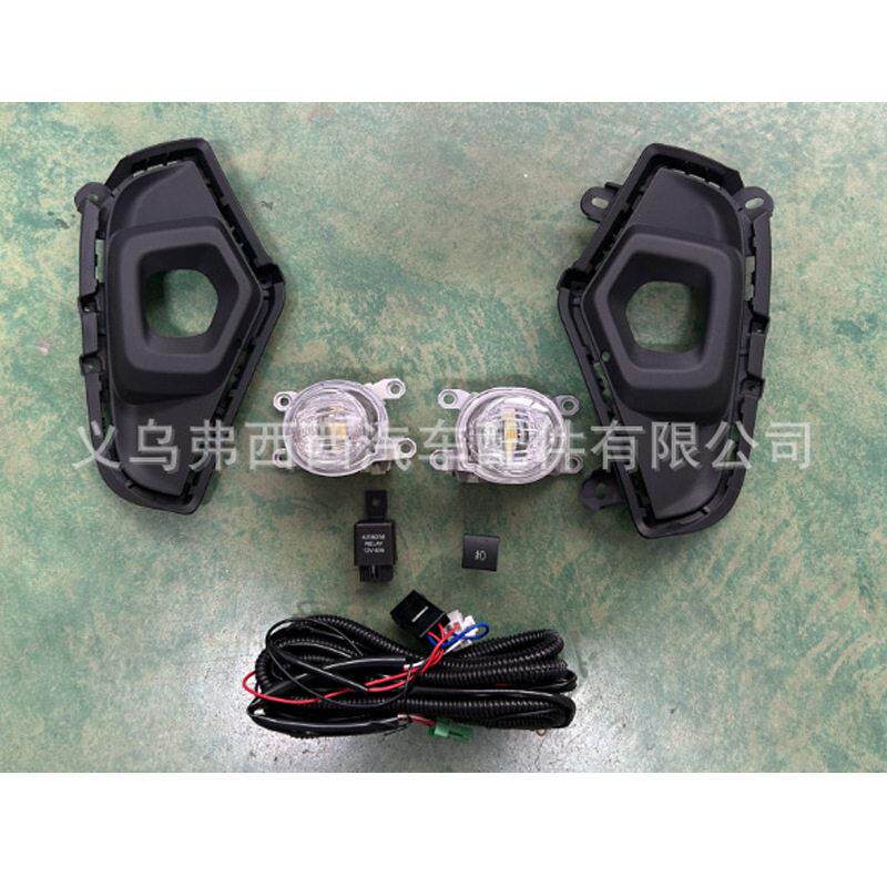 适用于丰田RAV4 2022款美版雾灯套件LED雾灯套装带连接线黑色灯框