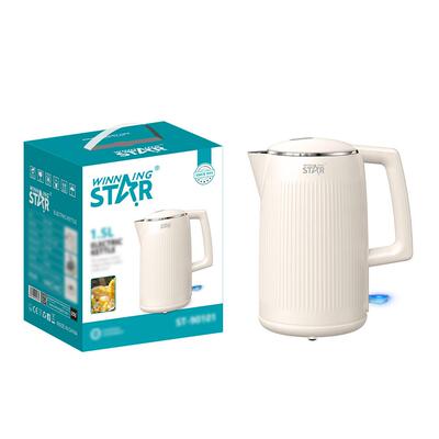 winning star 跨境kettle双层防烫家用220V防干烧烧水壶热水壶