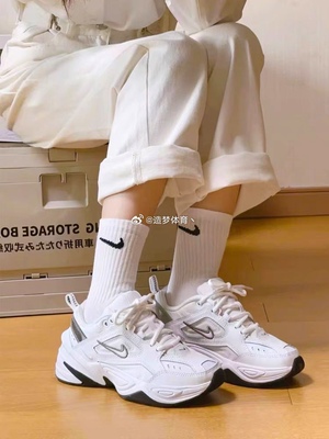 Nike/耐克 M2K Tekno白银复古增高老爹鞋 女运动休闲鞋BQ3378-100