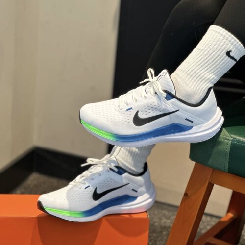 Nike/耐克Air Winfo 10 男白蓝舒适防滑低帮休闲跑步鞋DV4022-103