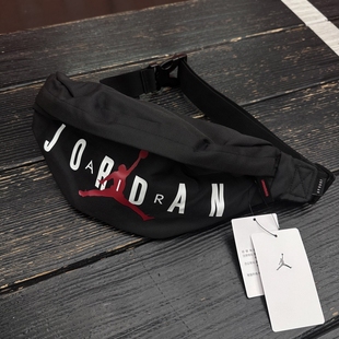 Air Jordan乔丹运动休闲腰包斜挎包黑色男女同款情侣款DQ8114-010