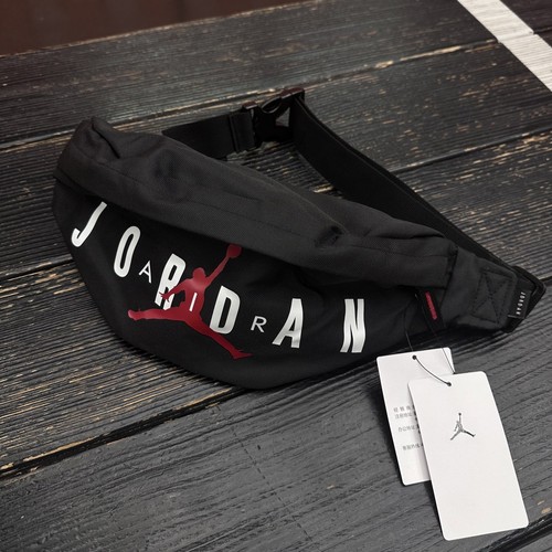Air Jordan乔丹运动休闲腰包斜挎包黑色男女同款情侣款DQ8114-010