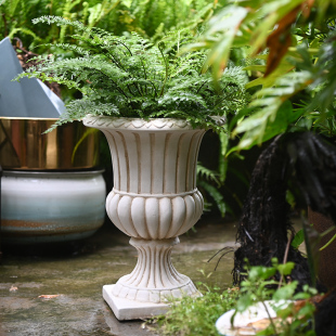欧式 饰园艺杂货婚庆路引道具 复古奖杯罗马花盆圆形花园露台庭院装