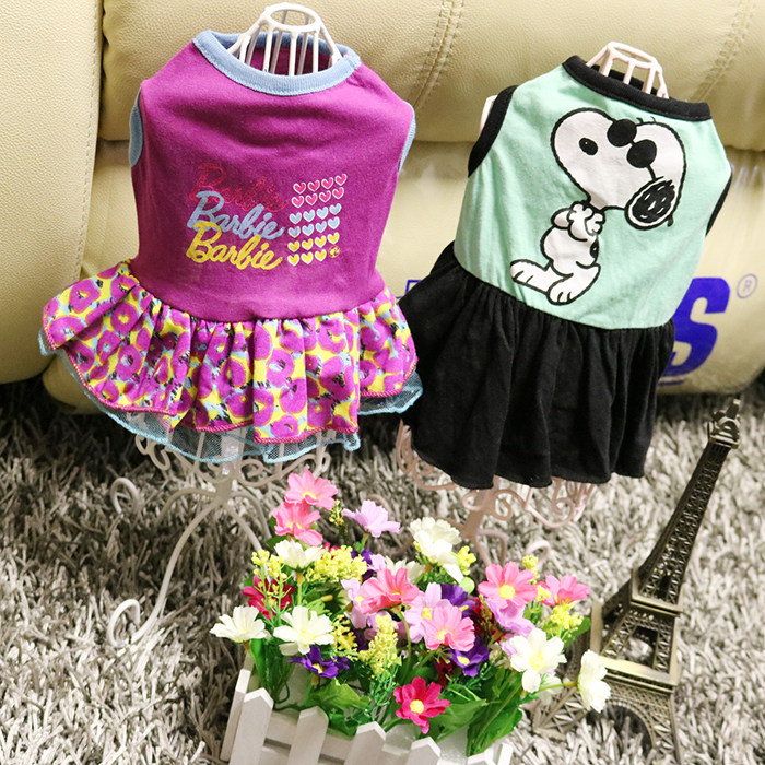 宠物衣服狗狗衣服春秋装泰迪雪纳瑞小狗裙子小狗连身裙有弹性