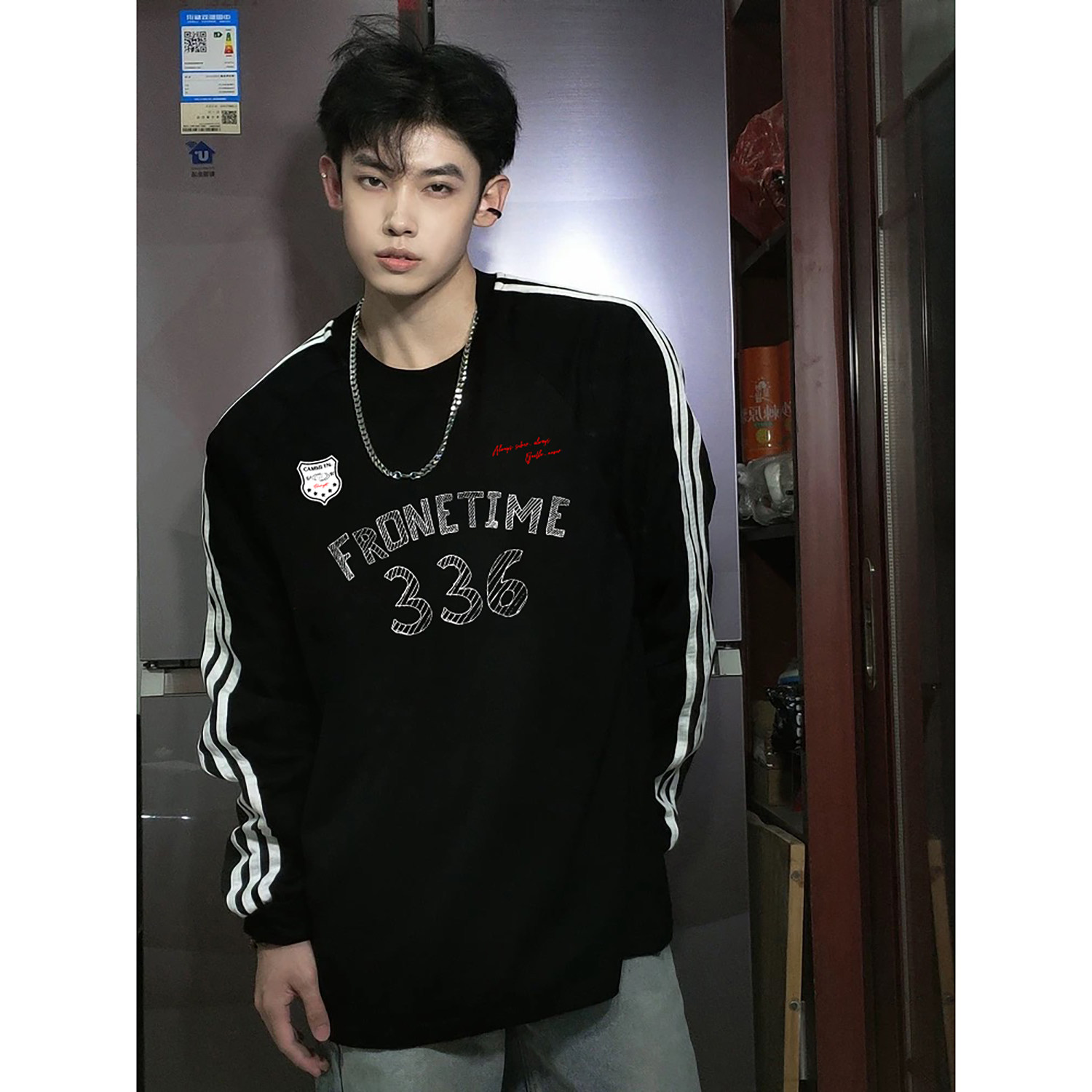 2025秋季新款长袖T恤270克双纱A336-2-V683V-特P47（纯棉）,男装T恤,电商A336-2