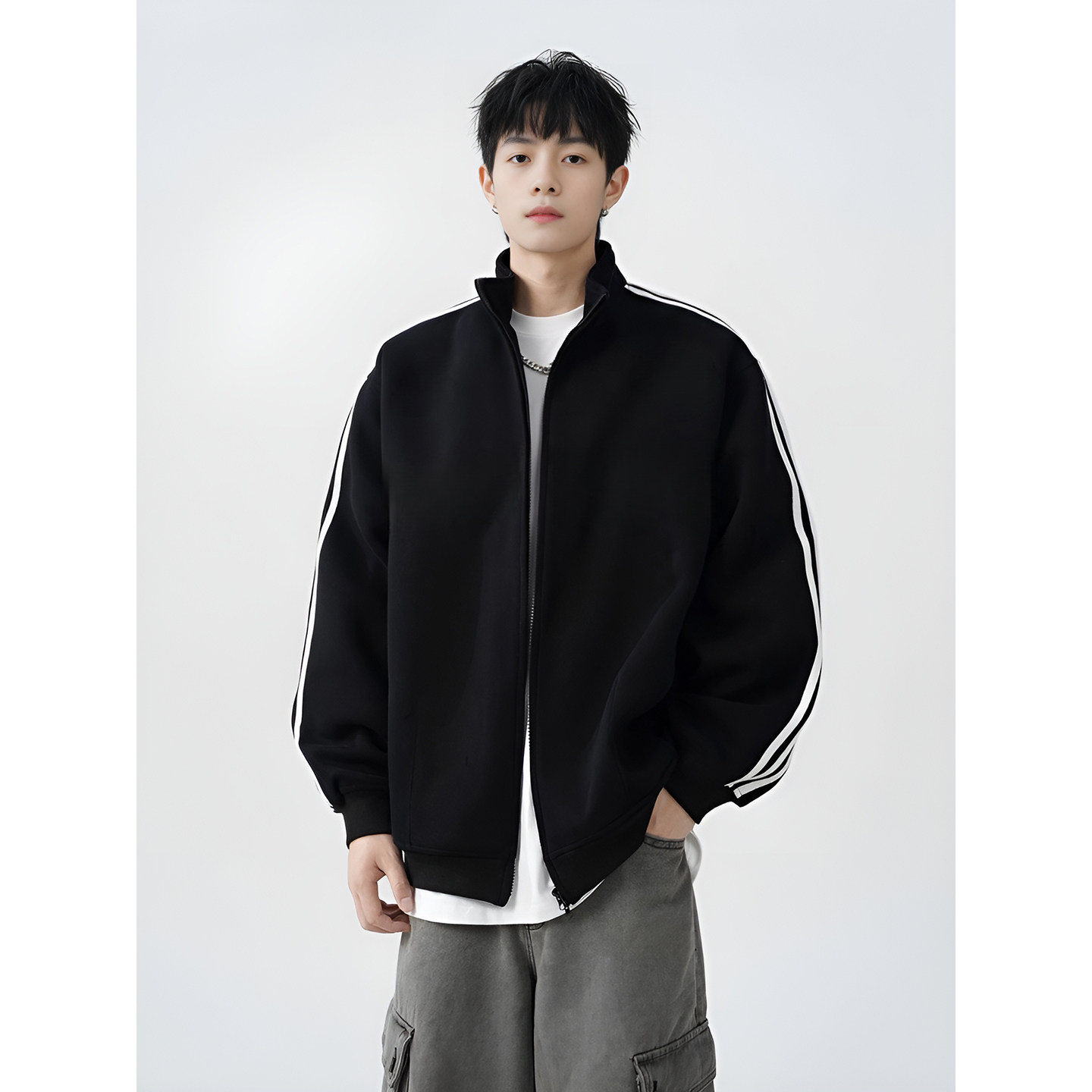 2025秋季新款开衫卫衣A336-2-VBP99V-特P65（60%棉40%聚酯纤维）,男装卫衣,电商A336-2