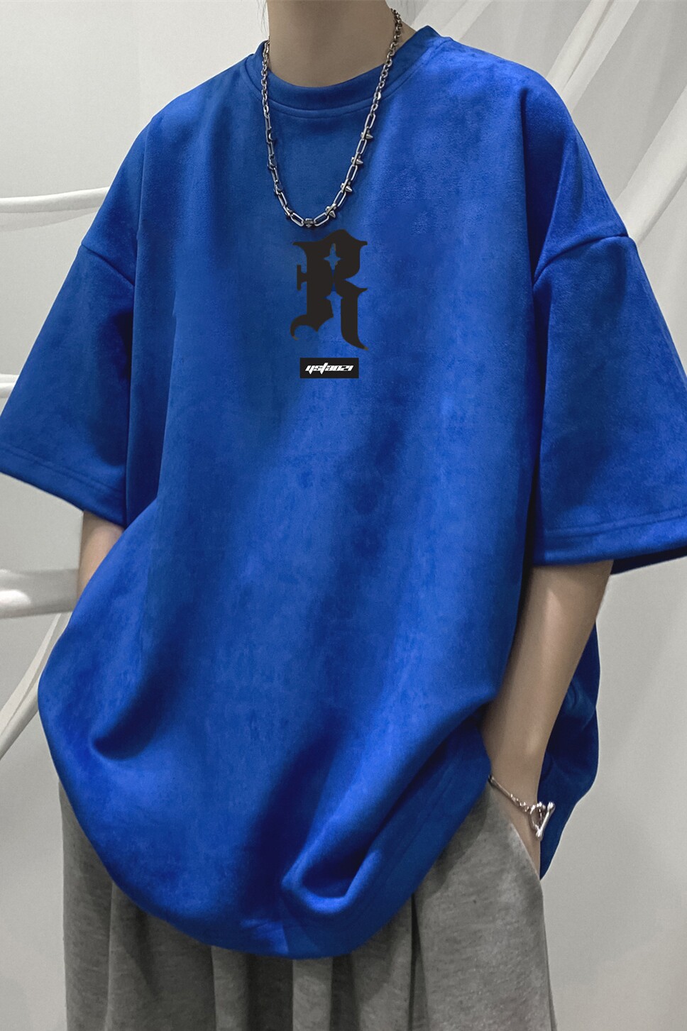 wassupcandy复古短袖t恤男士夏季ins潮流宽松五分袖美式街头衣服,男装T恤,电商A336