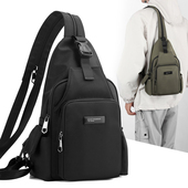 2025新款 男士 运动休闲胸包单肩日常通勤旅行多功能轻便小型双肩包