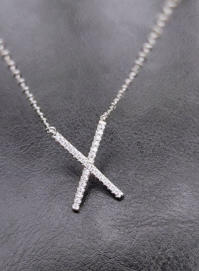 字母原创设计风锁骨链胡可同款