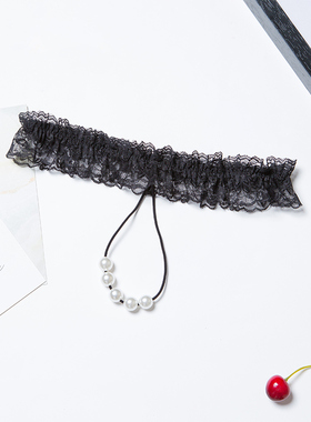 大码内裤女珍珠摩擦开裆透视蕾丝性感内衣透明丁字裤t字裤胖MM