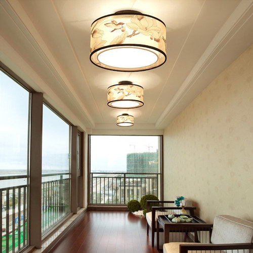 新中式自动楼道感应吸顶灯声控灯